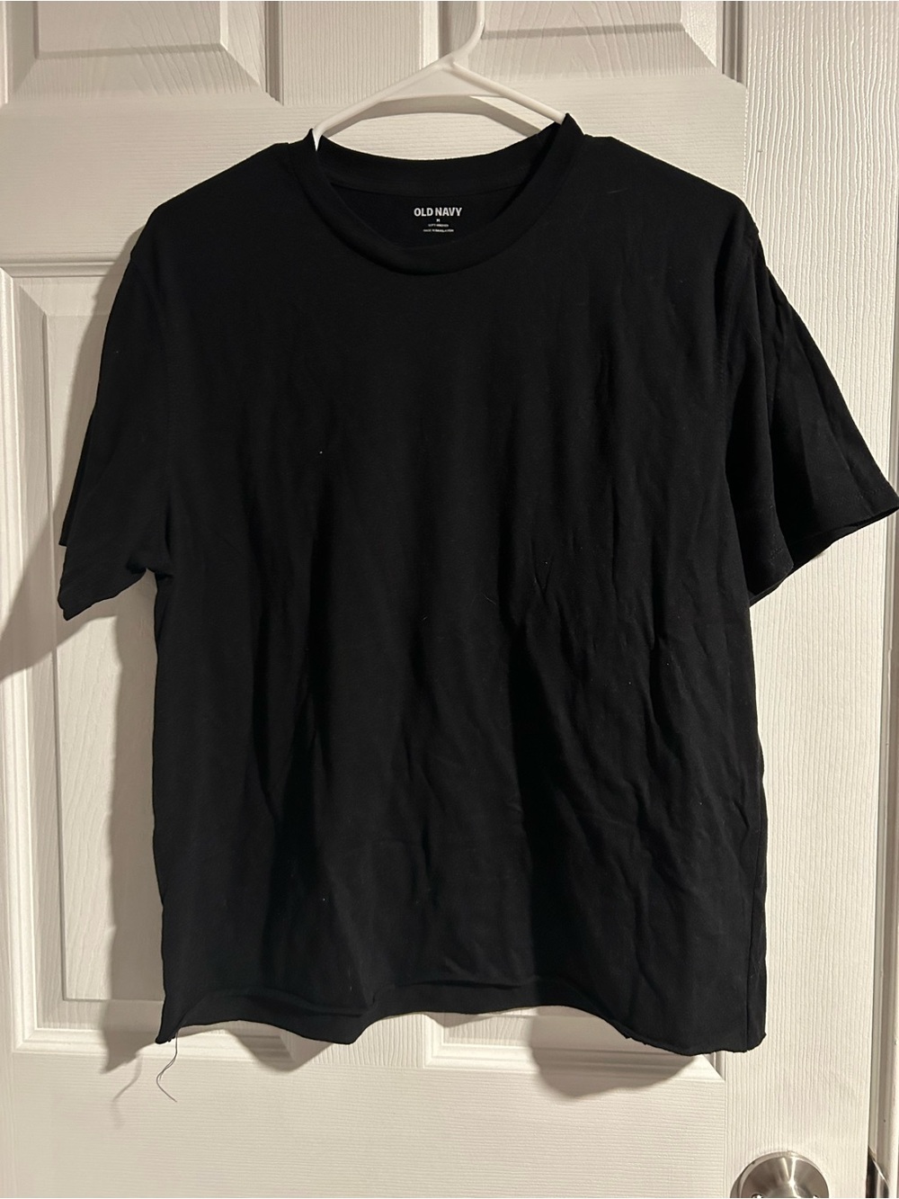 Plain Black Basic Short Sleeve Tee Shirt